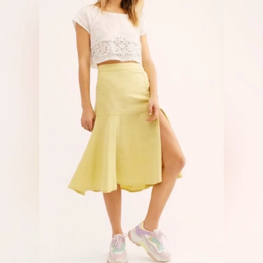 Free people Poppy flounce midi skirt